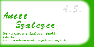 anett szalczer business card